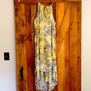 Summer Dress w/ Paisley Print w/ gold embellished
